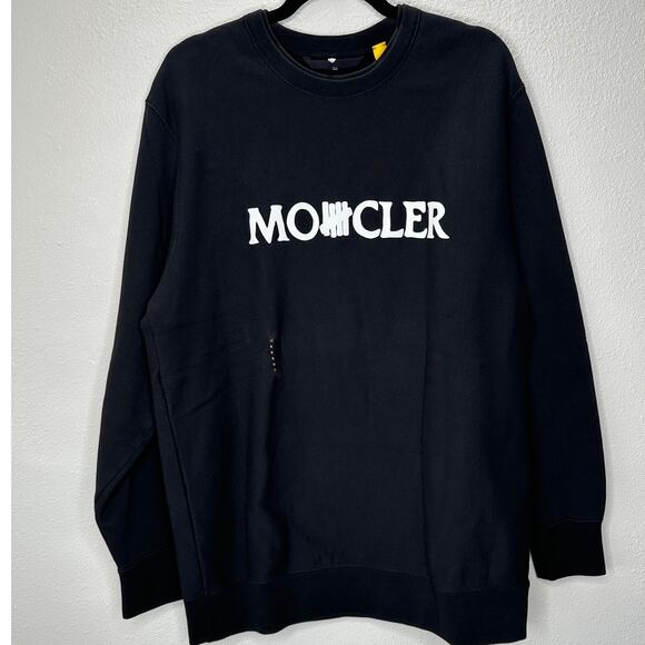 Moncler Black Genius 1952 X Undefeated White Logo Altered Sweatshirt L - Picture 2 of 16